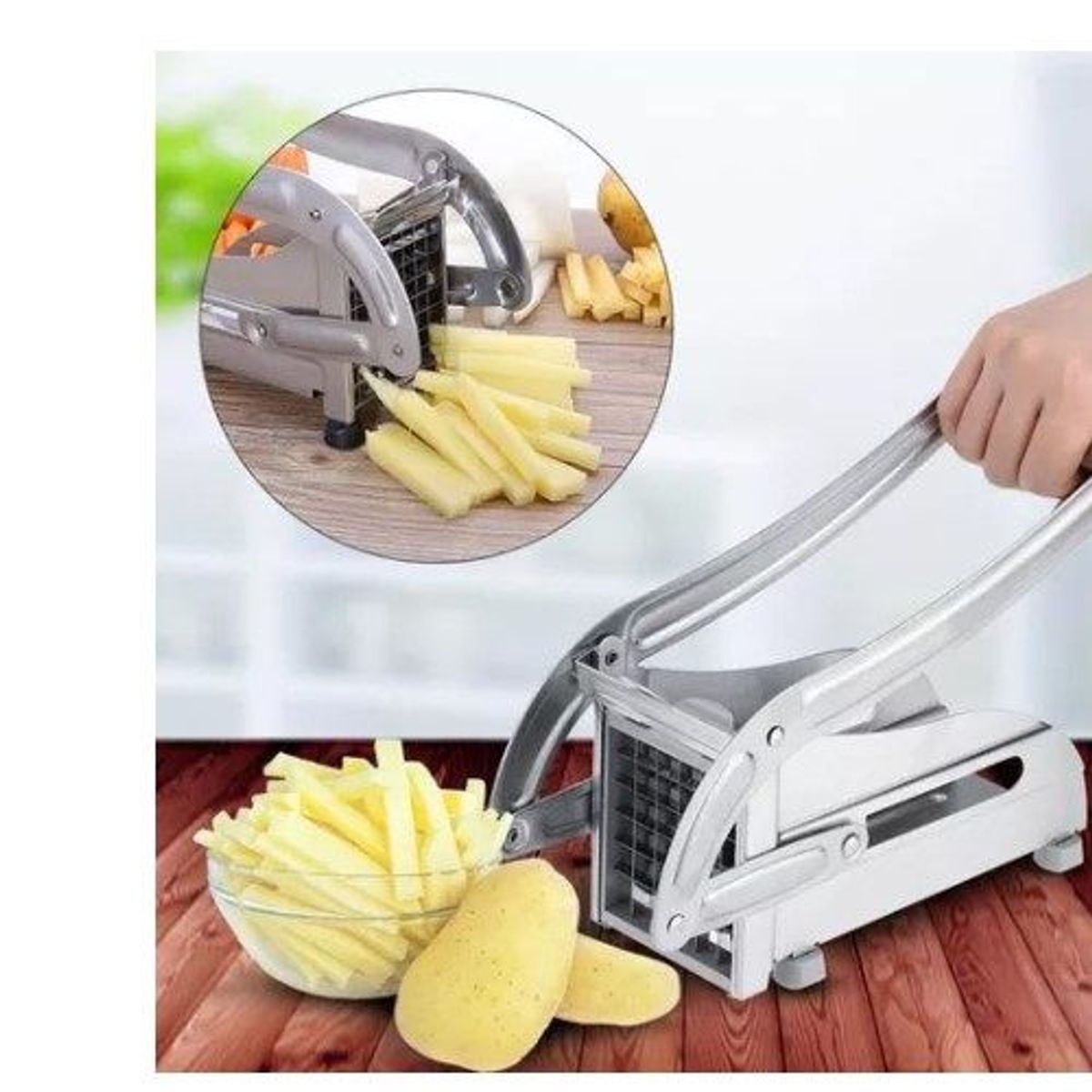GENERICO - Cortador picador de papas y verduras de acero inoxidable