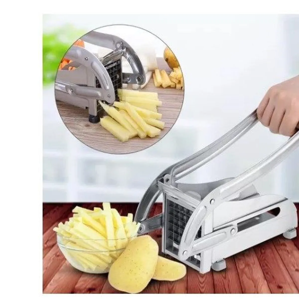 GENERICO - Cortador picador de papas y verduras de acero inoxidable