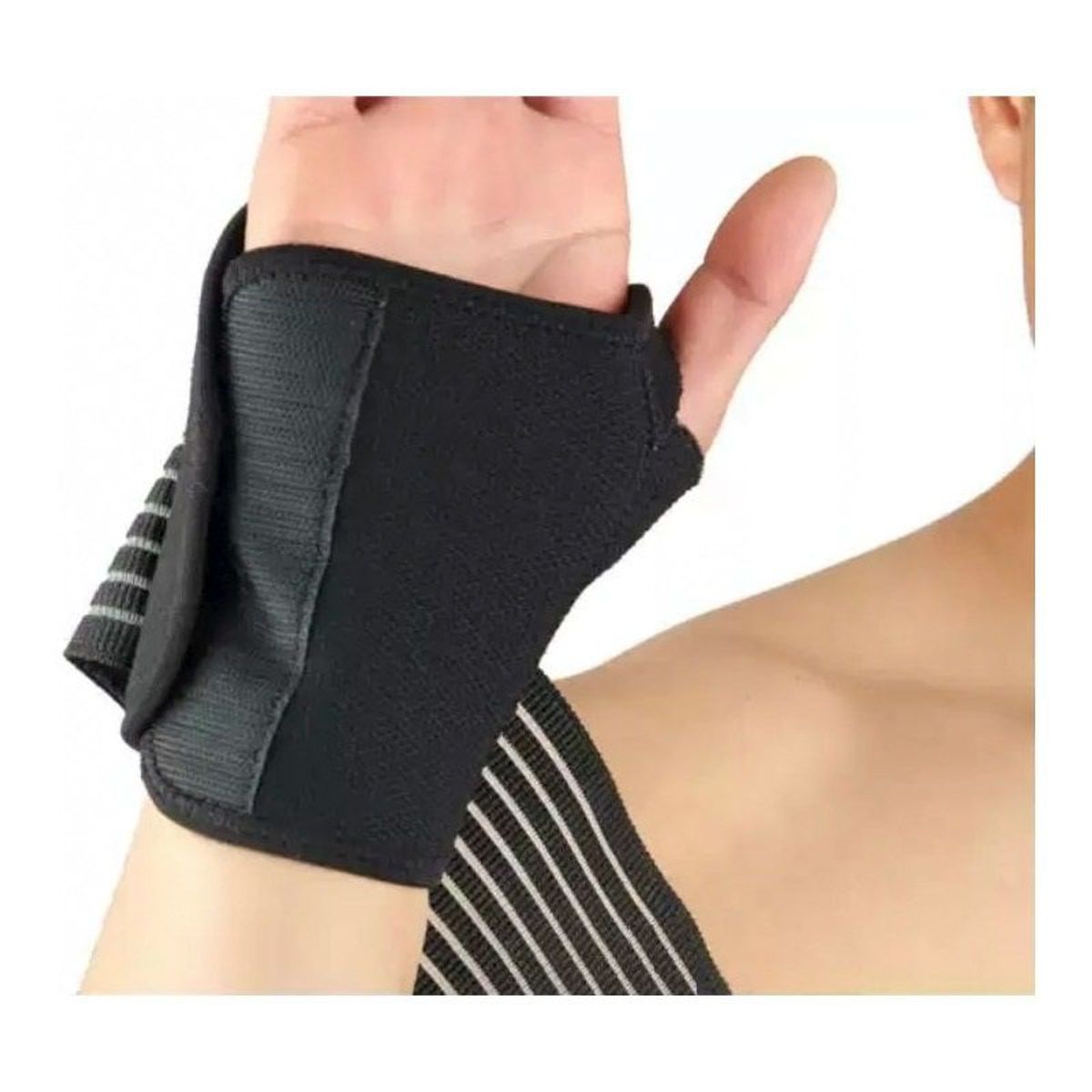 TODO FIT - MUÑEQUERA CON FÉRULA PARA MUÑECA NEGRO TODO FIT