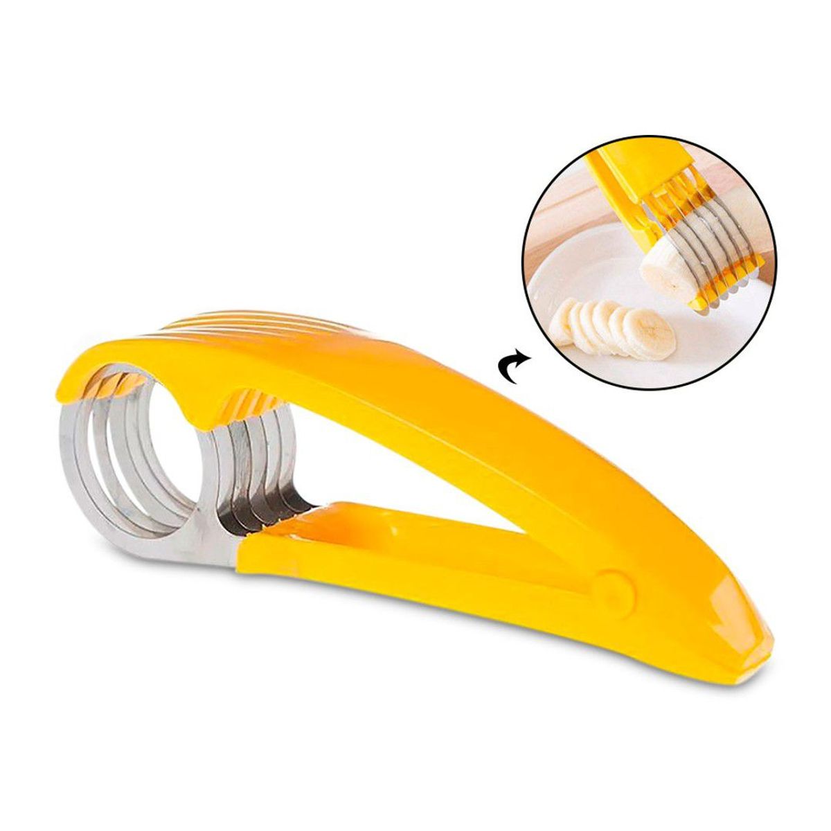 TODO FIT - Herramientas para Cortar Plátanos de Acero Inoxidable Cortador Frutas Verduras