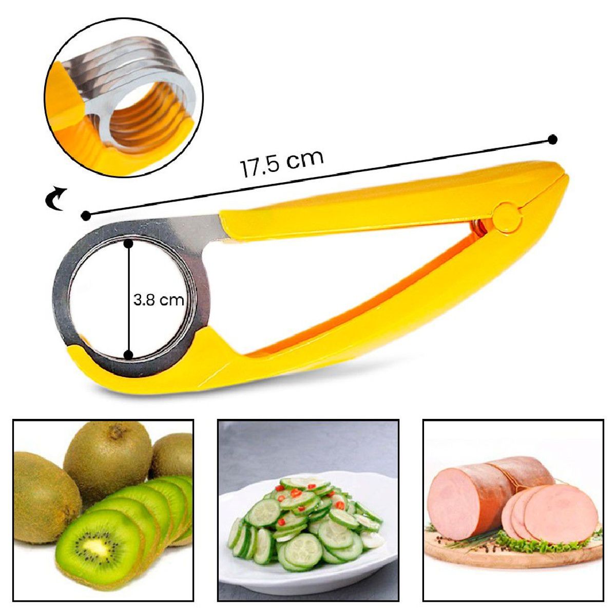 TODO FIT - Herramientas para Cortar Plátanos de Acero Inoxidable Cortador Frutas Verduras