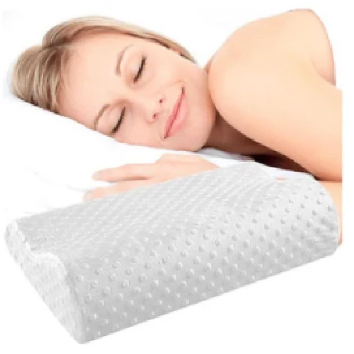 MINGDA - Almohada MEMORY Ergonómica Viscoelástica - ORIGINAL MINGJIA 100 ALGODON