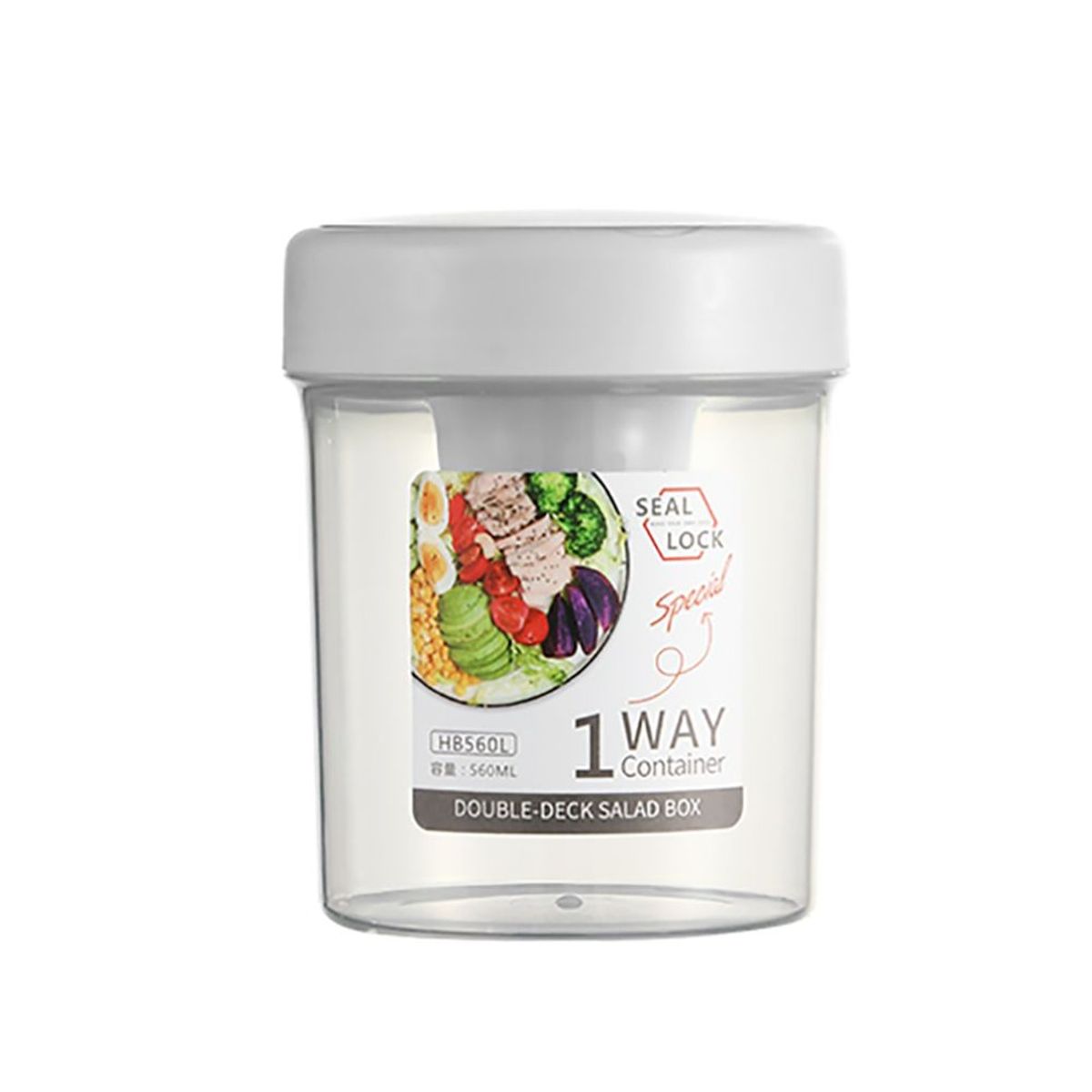 HYGGE - Contenedor de Plástico Cilindrico 560 ml