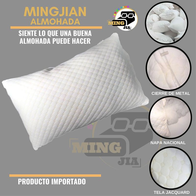 MINGDA - Almohada SUAVE - ORIGINAL MINGJIA 100 % ALGODON