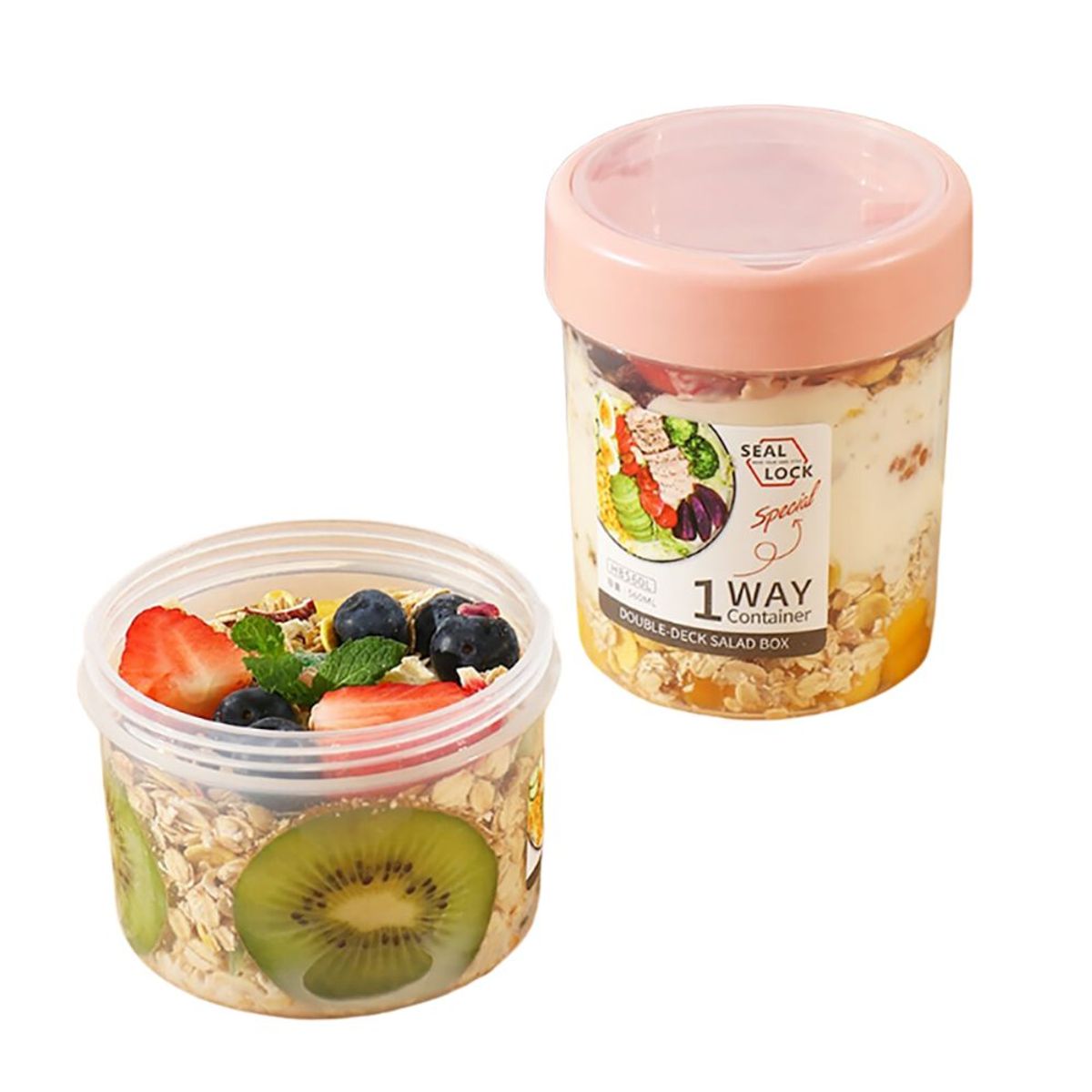 HYGGE - Contenedor de Plástico Cilindrico 560 ml