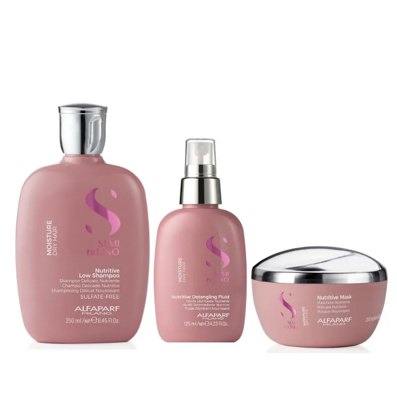 ALFAPARF MILANO - ALFAPARF Semi Di Lino - Pack Moisture Shampoo  Mascarilla  Fluid