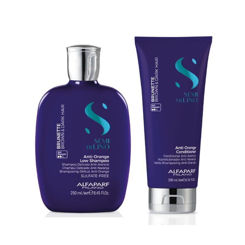 ALFAPARF MILANO - ALFAPARF Semi Di Lino - Duo Brunette Shampoo  Acondicionador