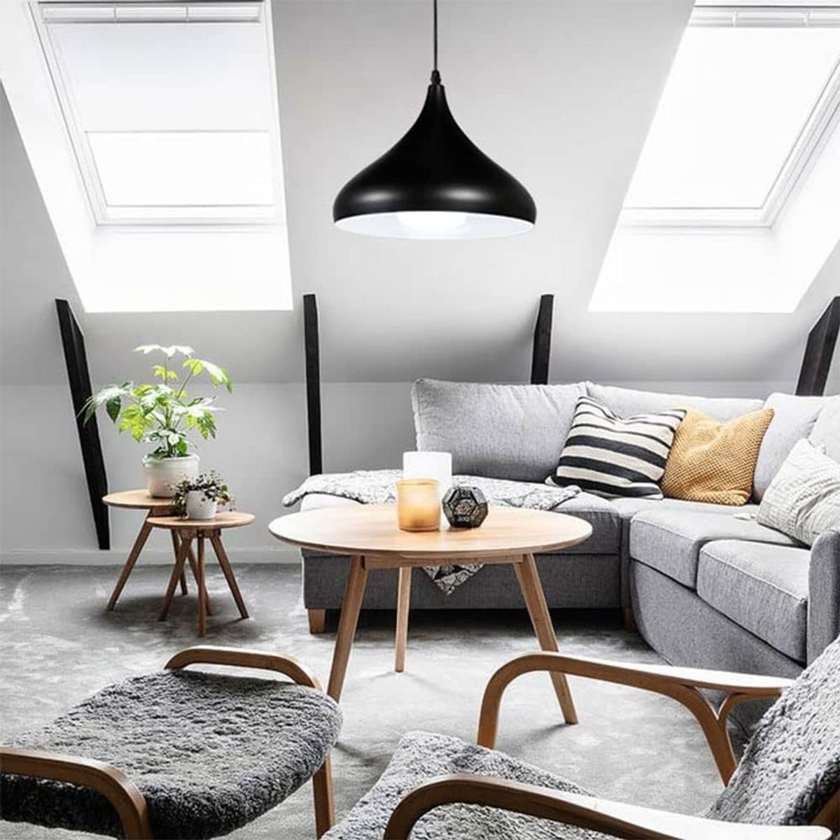 GENERICO - Lámpara colgante kiss color negro e27