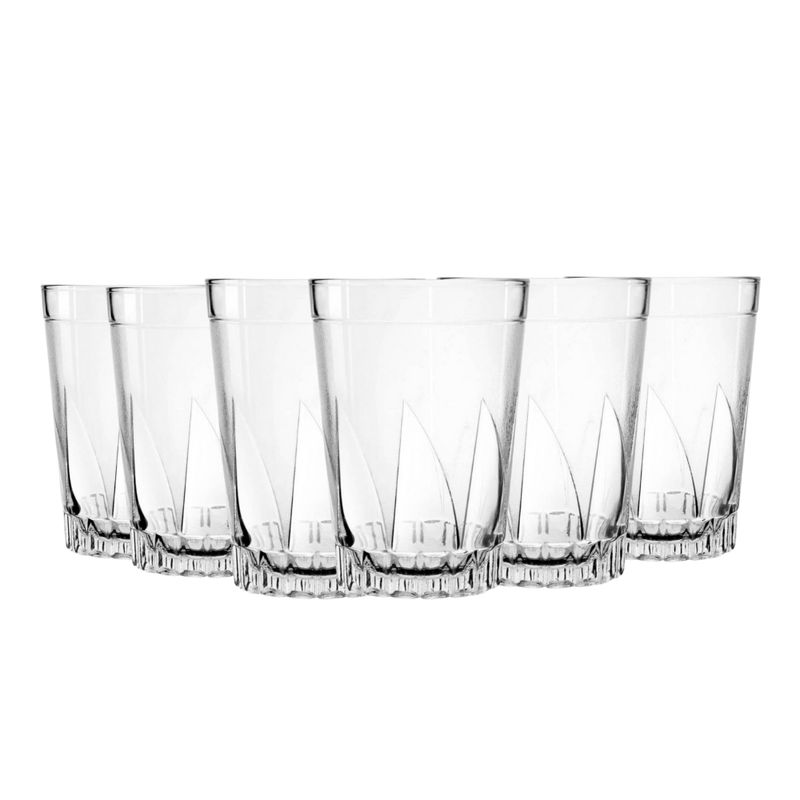 INSPIRA - Set de 6 Vasos de Vidrio Diseño Velero