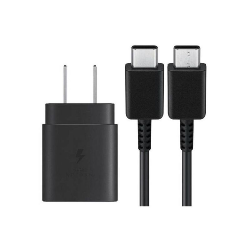 GENERICO - Cargador 25W para Samsung Cable Tipo-C Negro