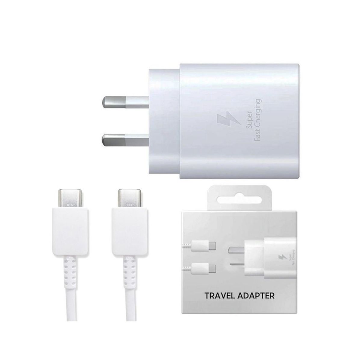 GENERICO - Cargador 25W para Samsung A71 A72 A73 Blanco