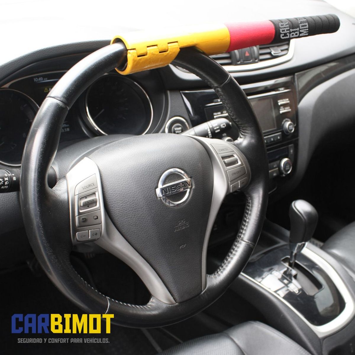 GENERICO - SEGURO BLOQUEO TRABA DE TIMON VOLANTE TIPO BATE Y DEFENSA