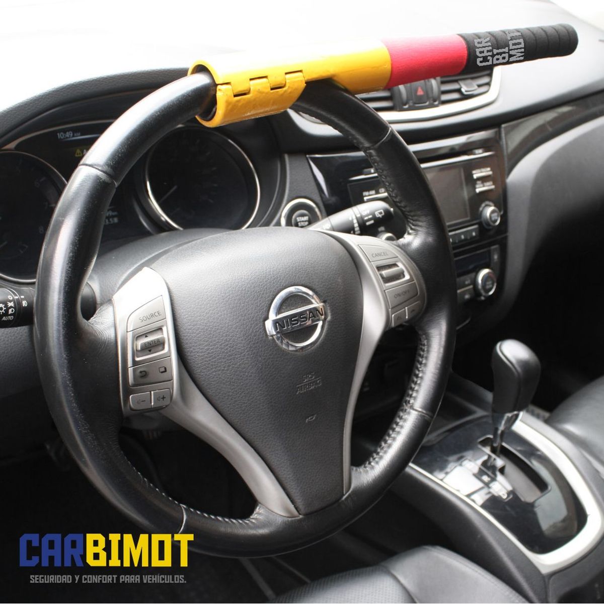 GENERICO - SEGURO BLOQUEO TRABA DE TIMON VOLANTE TIPO BATE Y DEFENSA