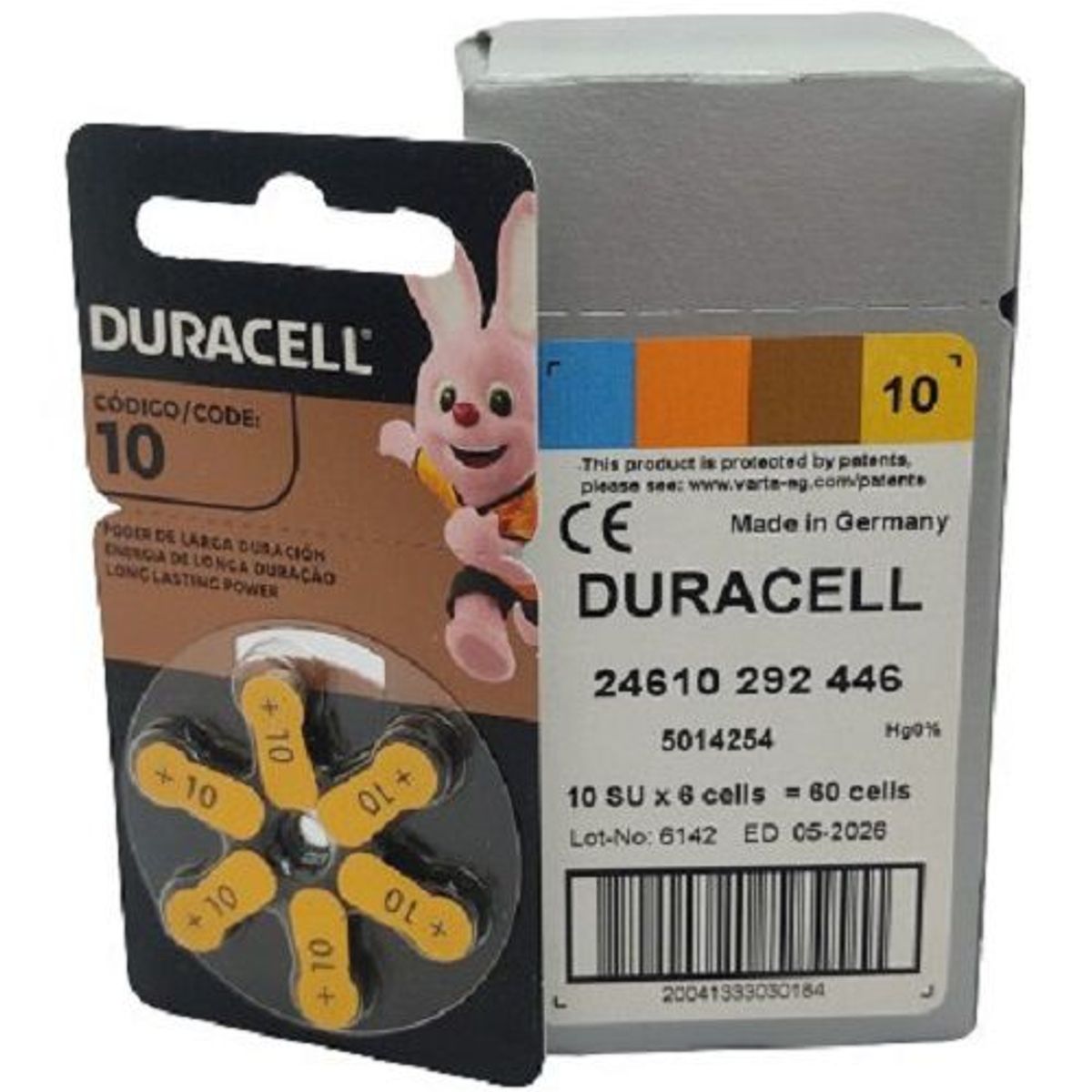 DURACELL - CAJA DE 60 PILAS PARA AUDIFONOS MEDICADOS DURACELL 10