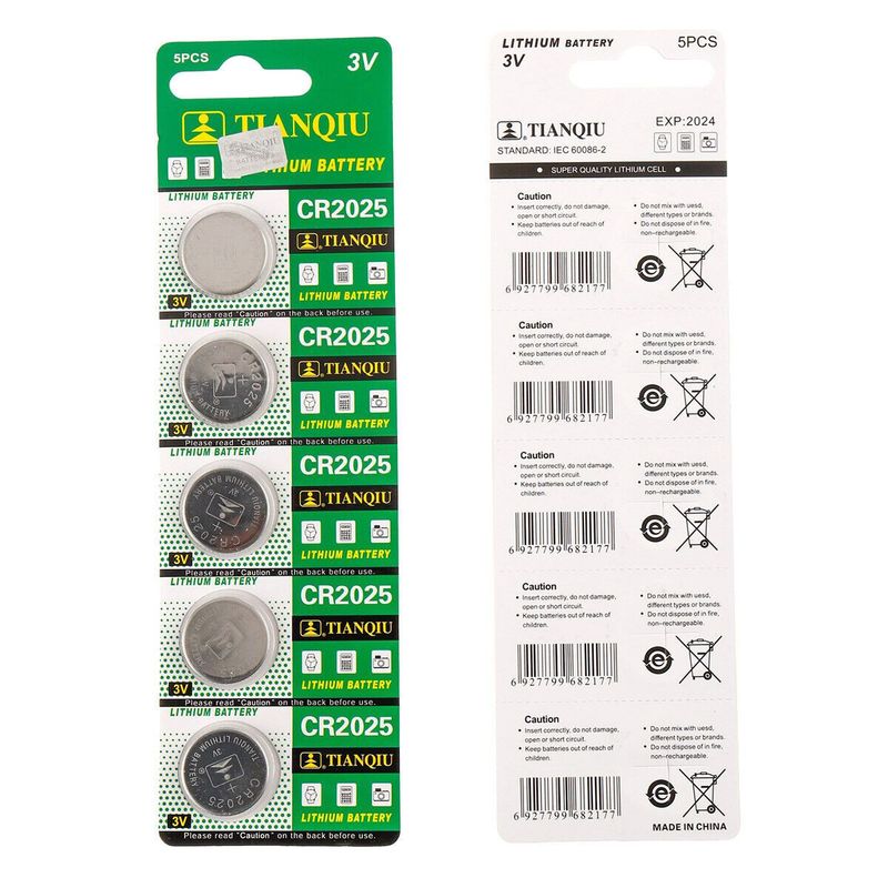 GENERICO - PILAS TIANQIU CR2025 3V LITIO