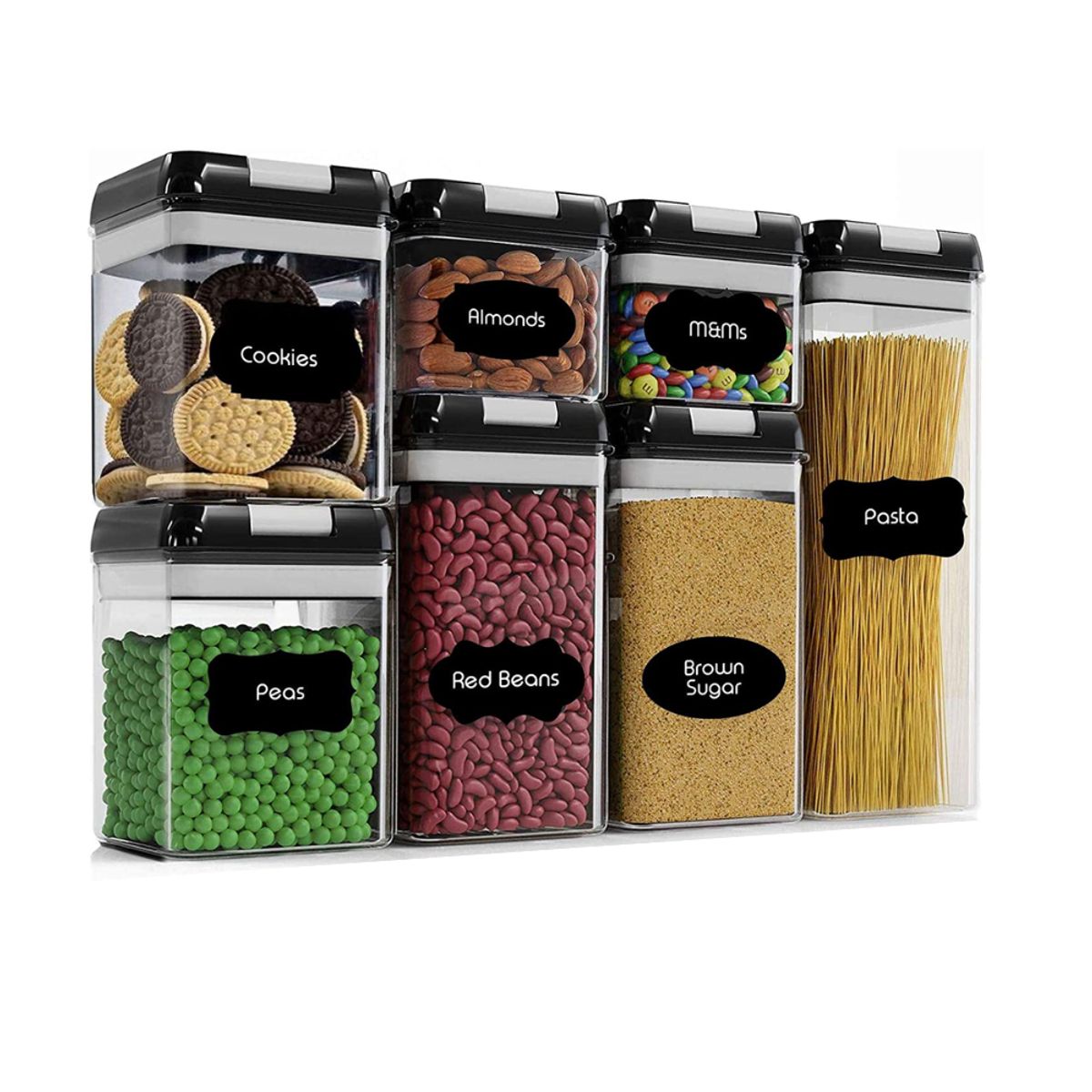 INSPIRA - Set de 7 Contenedores Frascos Herméticos y Apilables