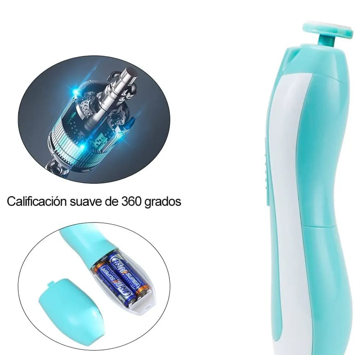 OEM - Kit Cortauñas para bebé Manicure Pulidor Uñas Celeste