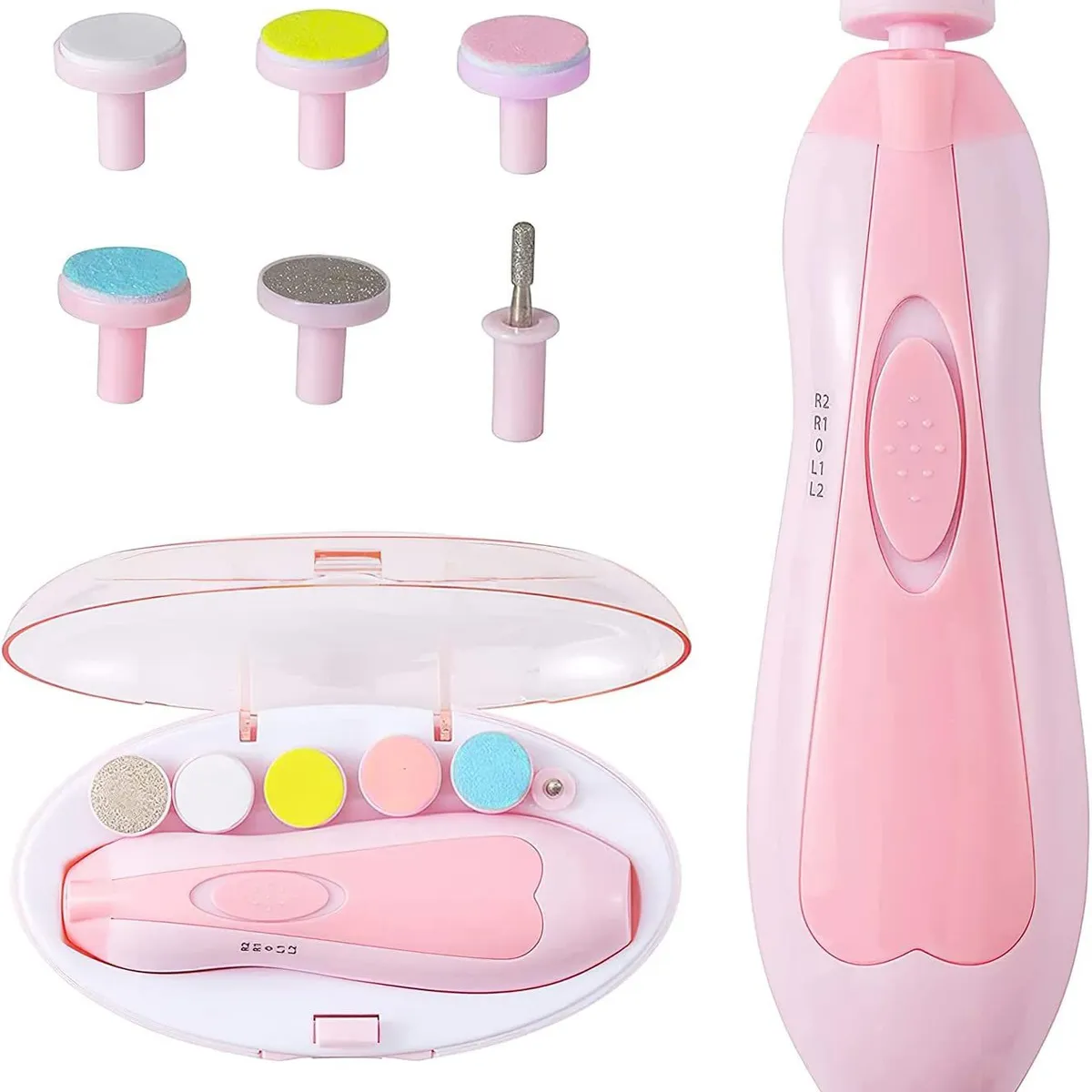 OEM - Kit Cortauñas para bebé Manicure Pulidor Uñas ROSADO