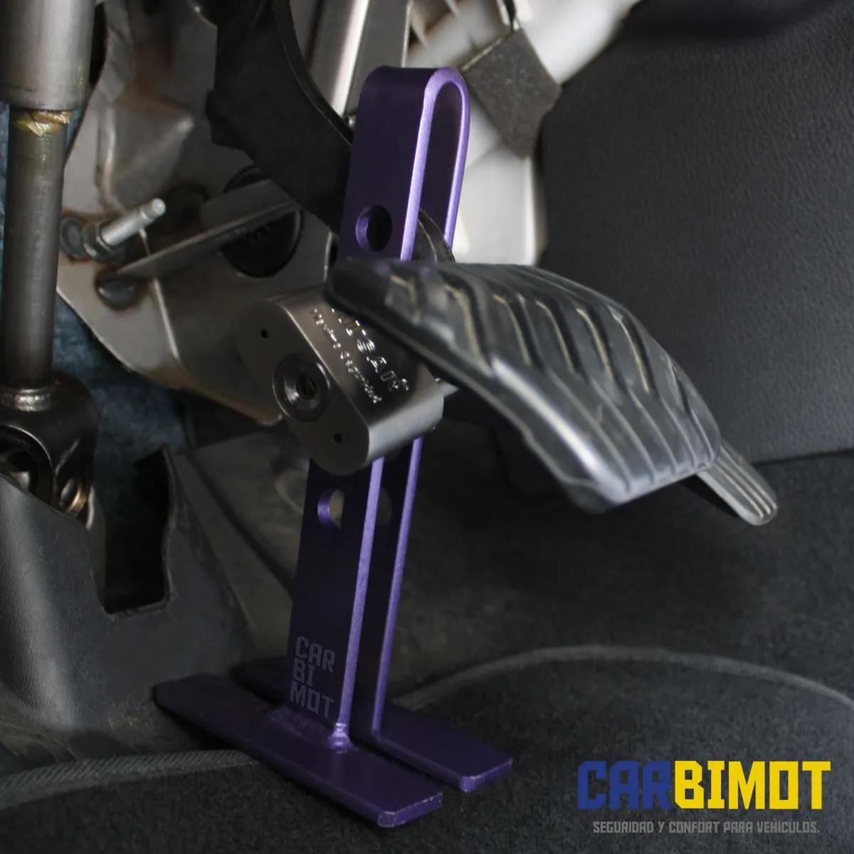 GENERICO - SEGURO BLOQUEO TRABAPEDAL VOLANTE TIMON PARA AUTO Y VEHICULO