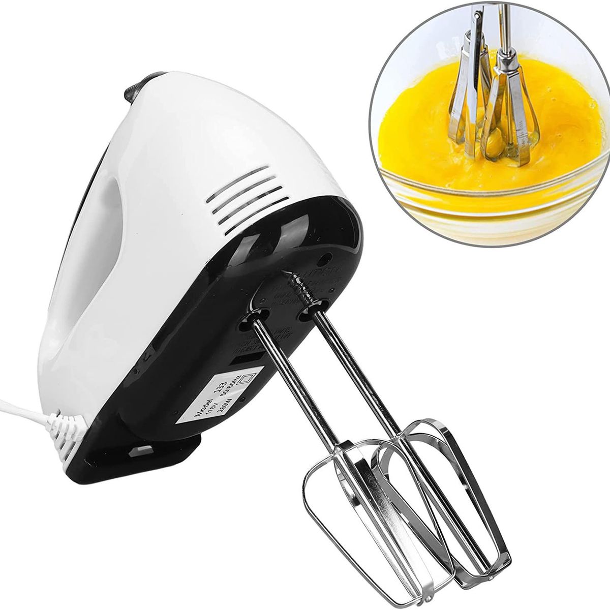 RAFF - Batidora de mano eléctrica, batidora eléctrica de 7 velocidades