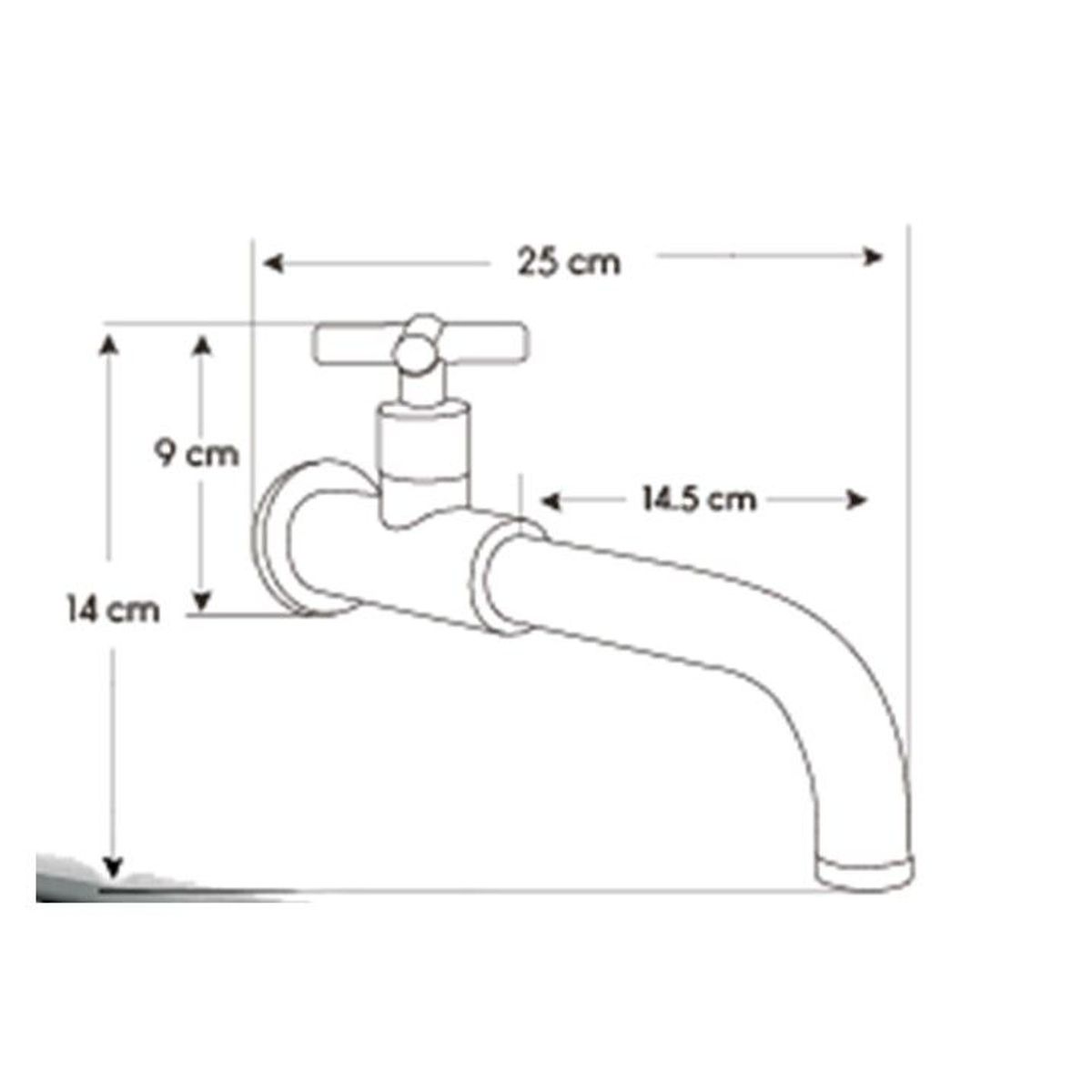 XM - LLAVE DE AGUA FRÍA CROMADO L501