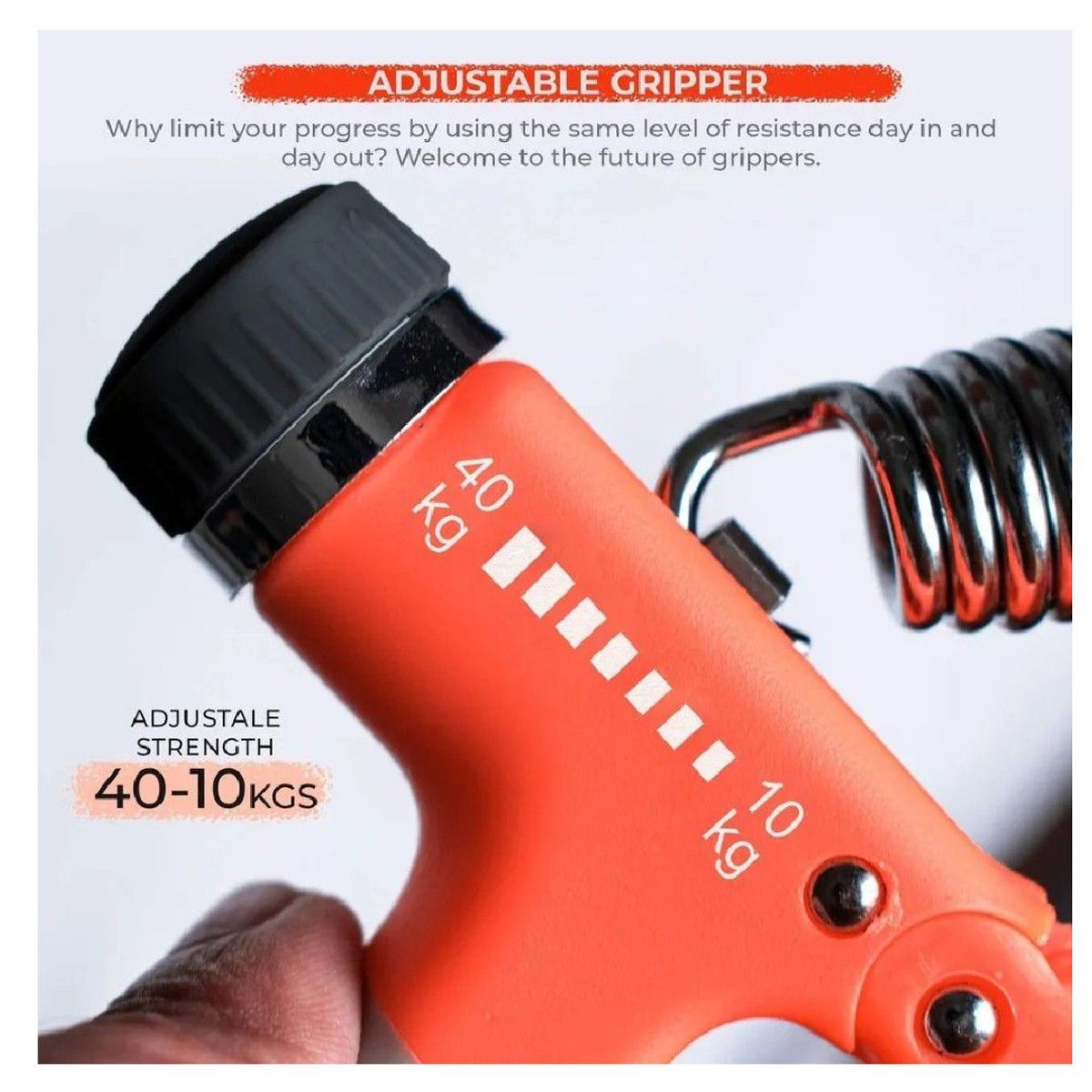 TODO FIT - Hand Gripper Empuñaduras pesadas ajustables de 10-40 Kg Naranja