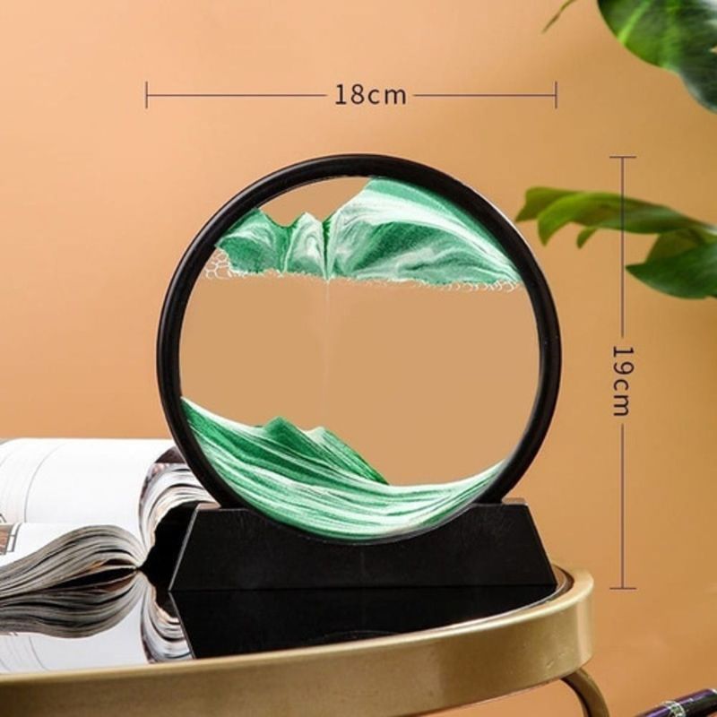GENERICO - ADORNO DECORATIVO TIPO RELOJ DE ARENA 3D