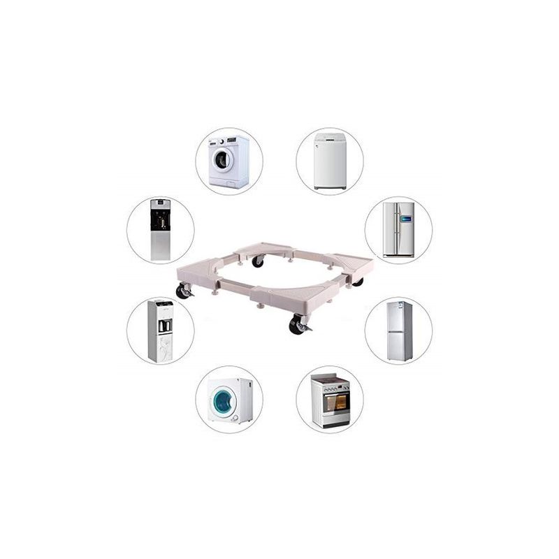 GENERICO - Base  ruedas regulable para lavadora refrigeradora