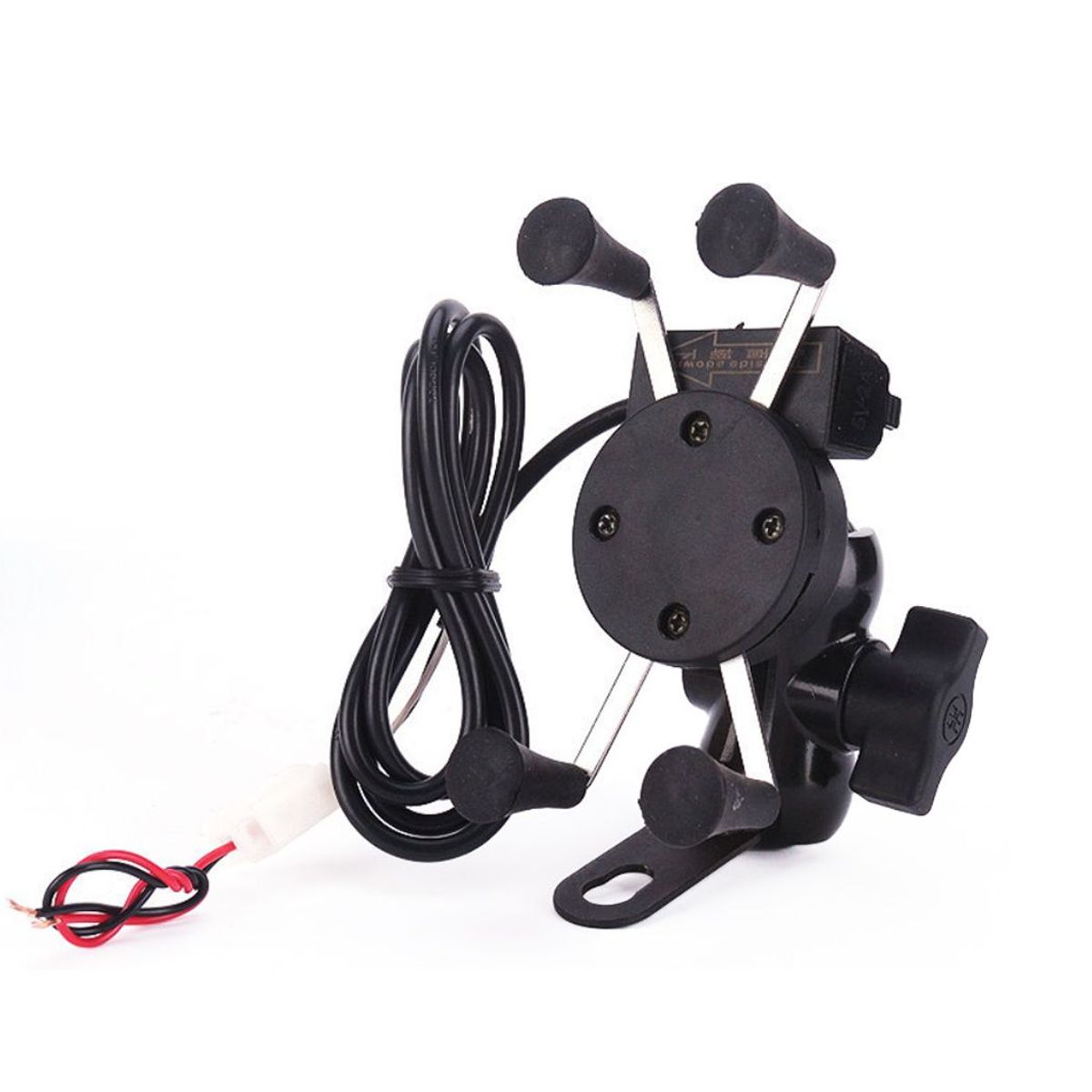 GENERICO - SOPORTE DE CELULAR CON CARGADOR PARA MOTO