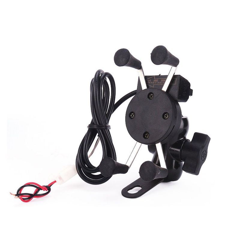 GENERICO - SOPORTE DE CELULAR CON CARGADOR PARA MOTO
