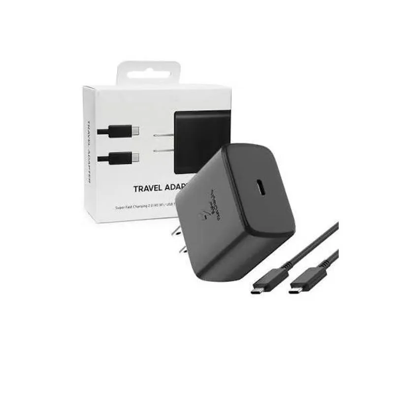 GENERICO - CARGADOR 45W USB TIPO C a C para GALAXY Carga Rápida Negro-CAJA