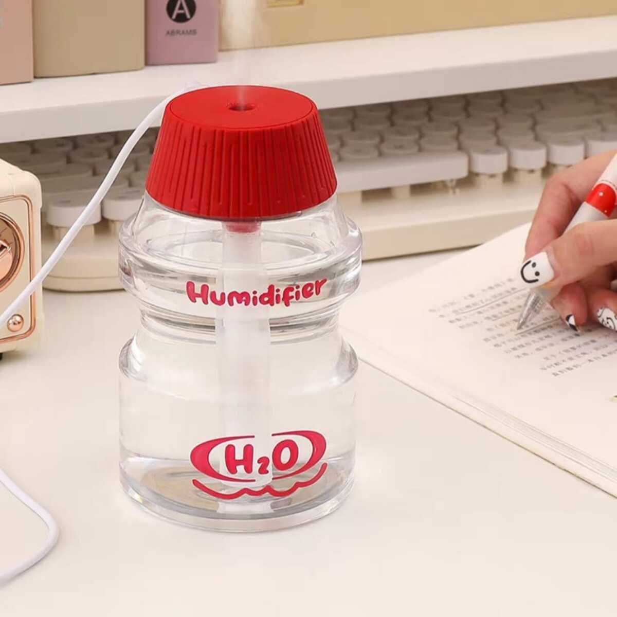 ELMEJORPRECIO - Humidificador De Aire Para Sala Modelo Botella Transparente Con Luz