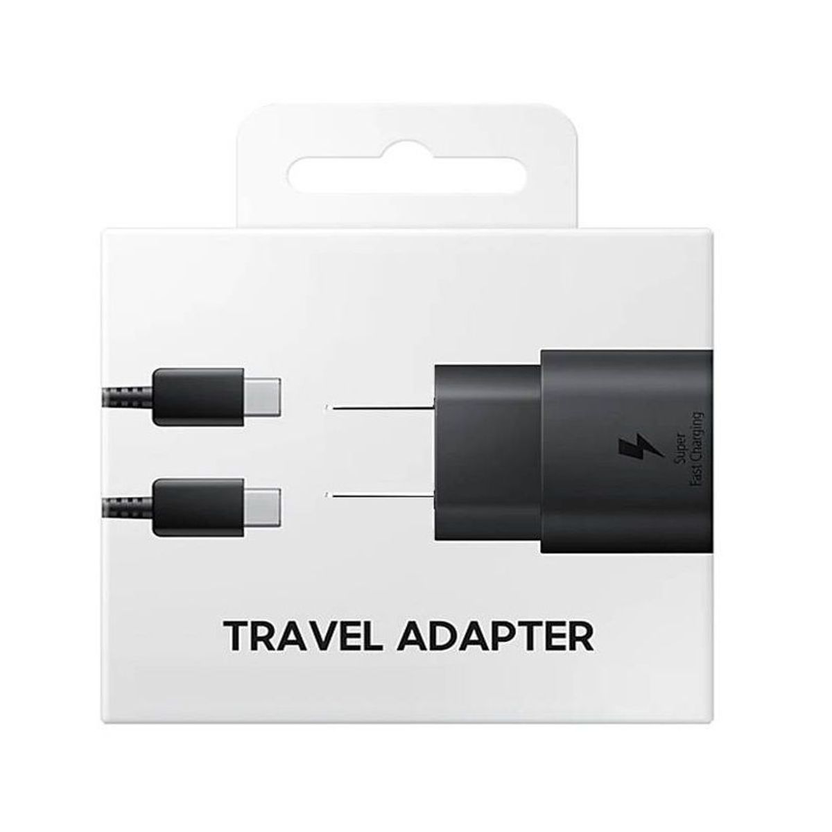 GENERICO - CARGADOR 25W USB TIPO C a C para GALAXY Carga Rápida Negro-CAJA