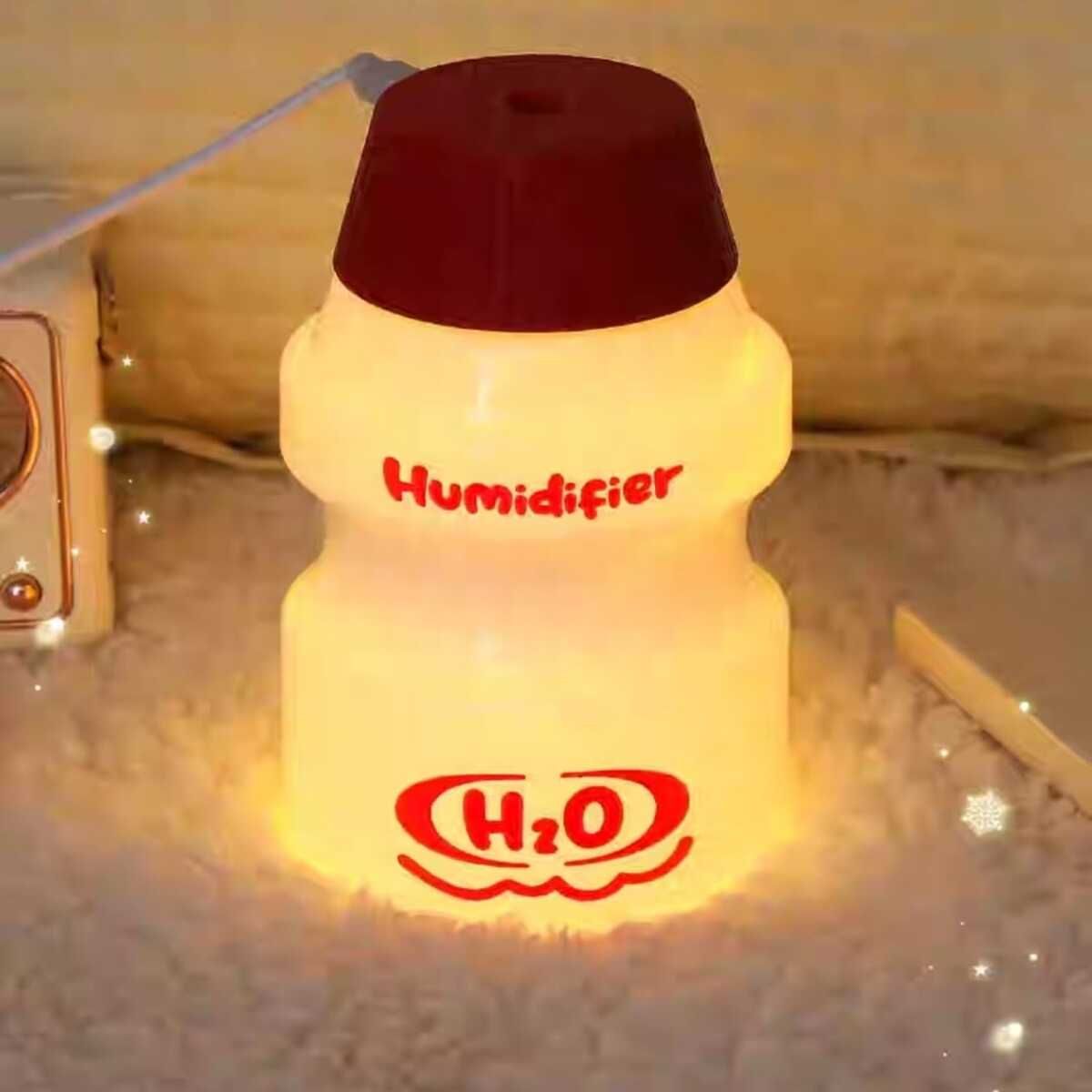 ELMEJORPRECIO - Humidificador De Aire Para Sala Modelo Botella Blanco Con Luz