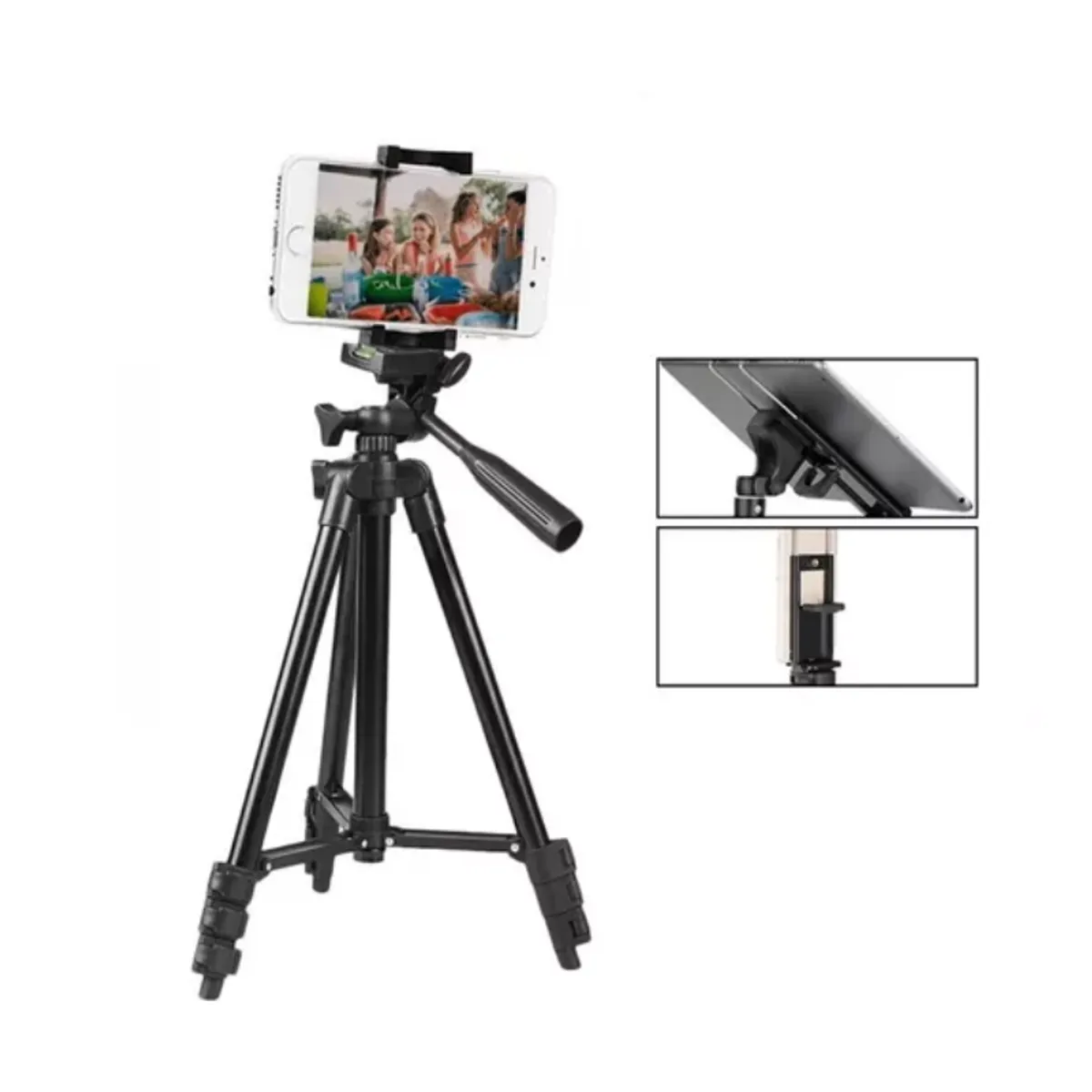 GENERICO - Trípode Negro 1.02 MT + Soporte Celular.