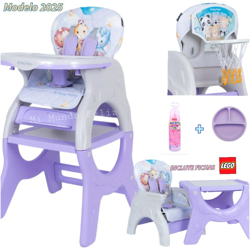 BABY - Silla de Comer para Bebe Deluxe Rabbit Purple