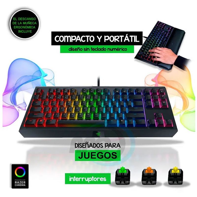 RAZER - Teclado Razer Blackwidow Tournament Edition Chroma V2