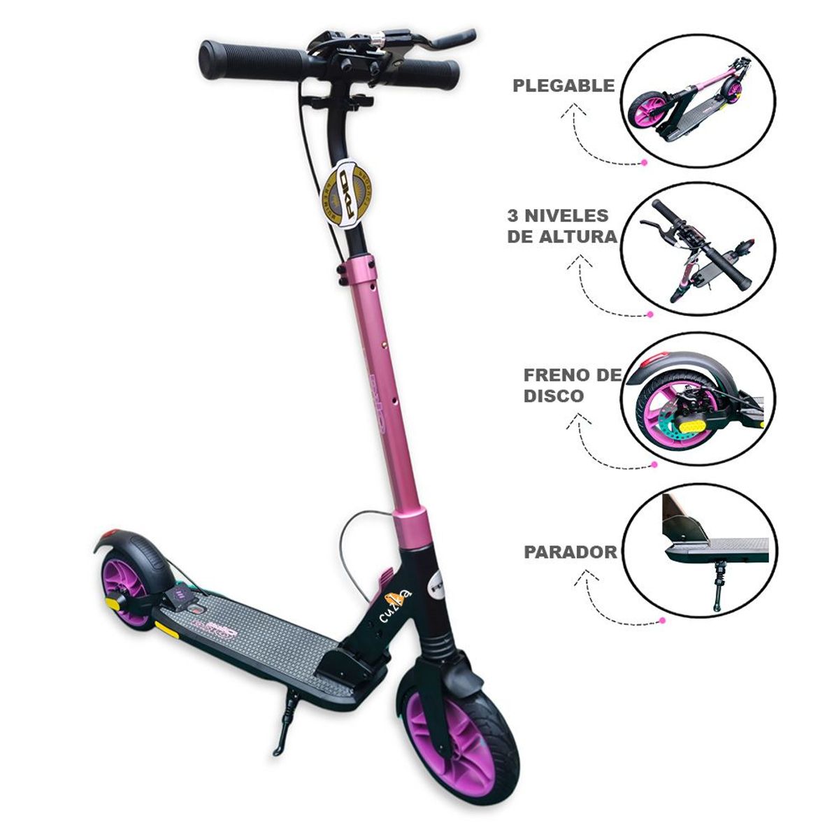 OKA - Scooter de Aluminio OKA »JUVENIL» PINK