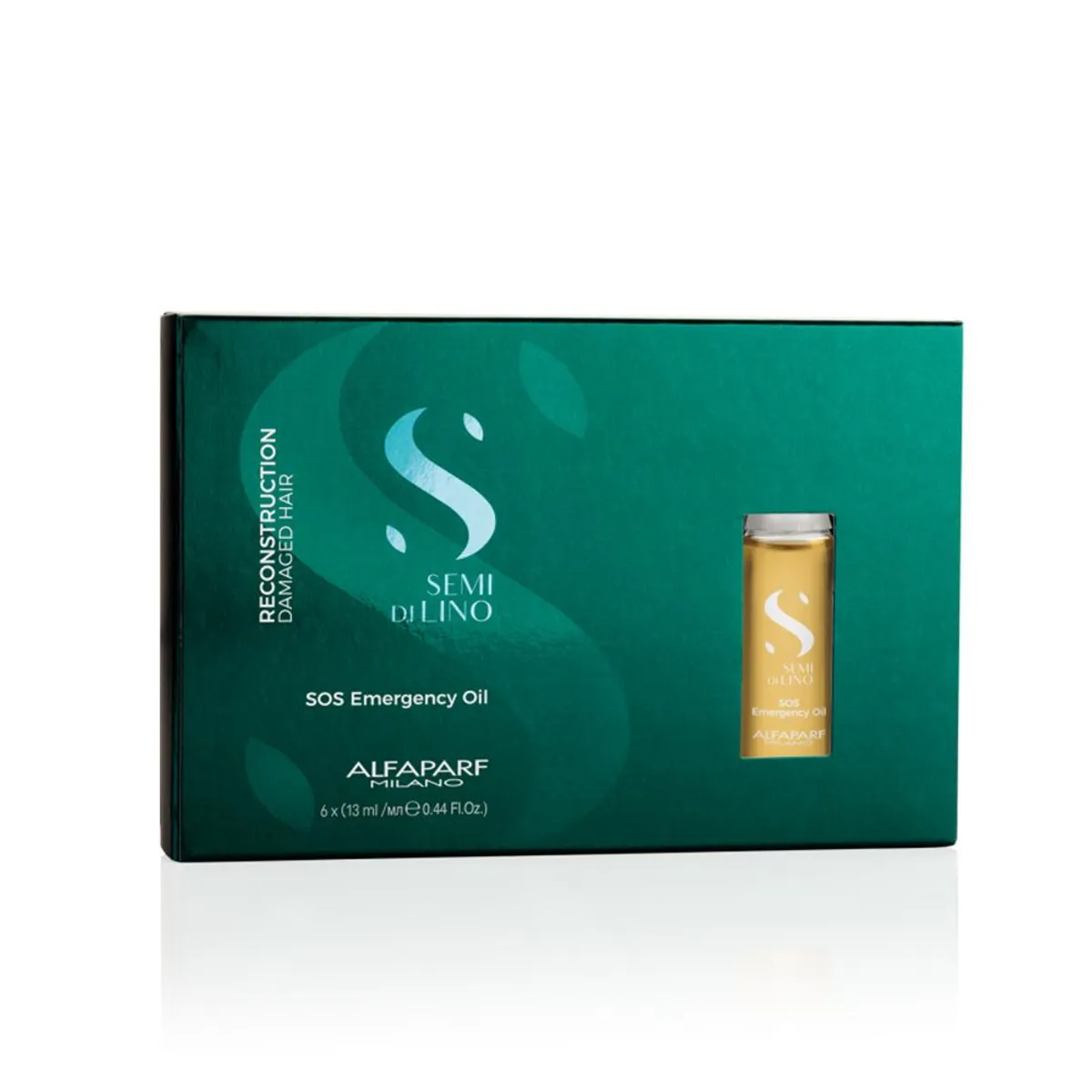 ALFAPARF MILANO - Alfaparf Semi di Lino Reconstruction SOS Emergency Oil for Damage Hair 6x13 Ml ampollas