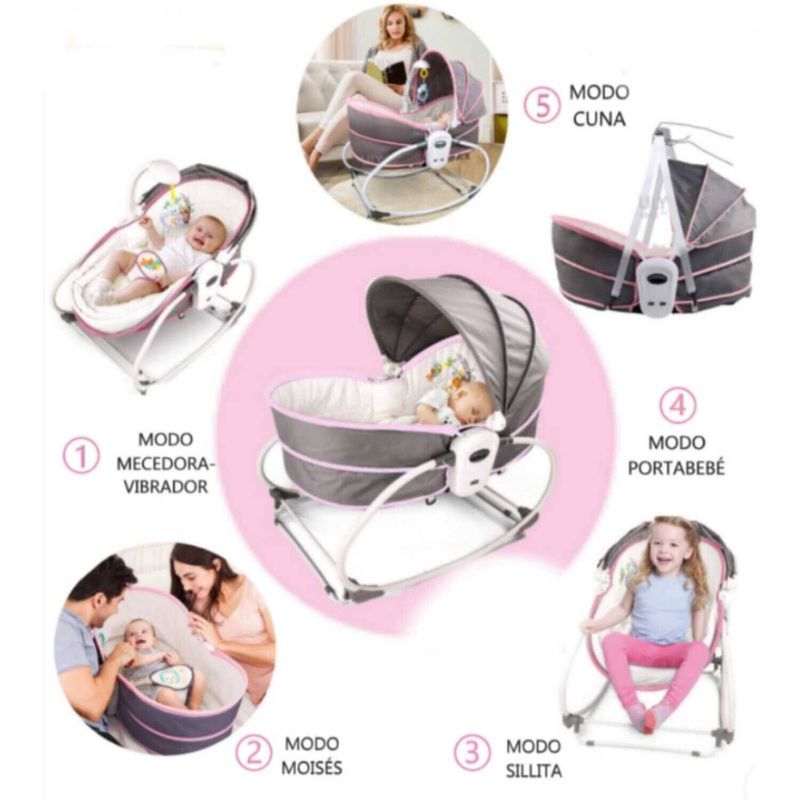 GENERICO - Silla Mecedora Musical 5 En 1 MULTIFUNCION MOISES R