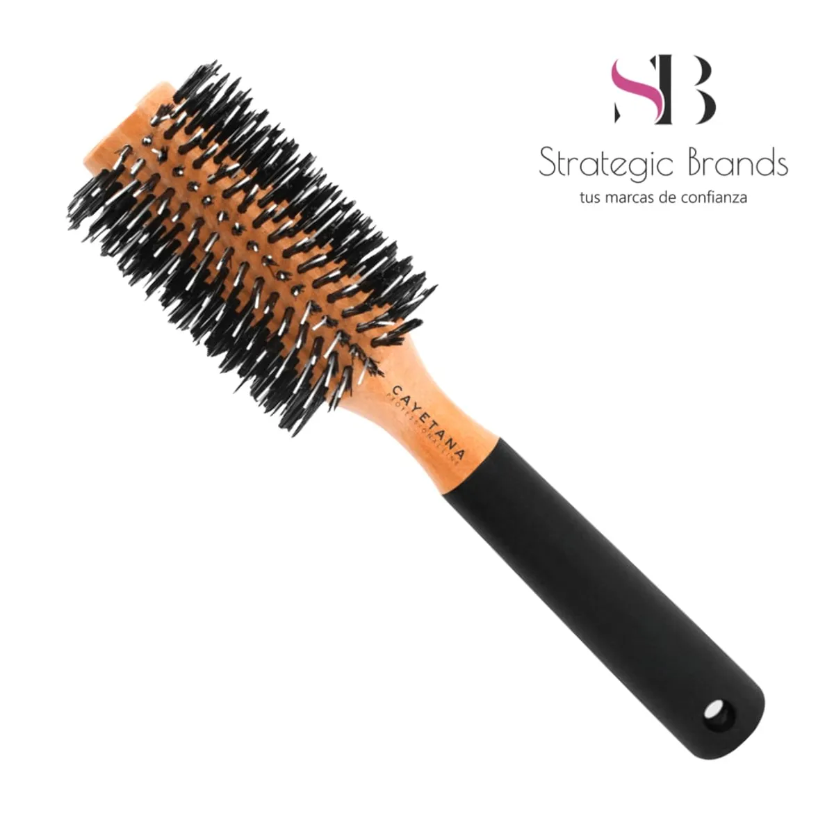 CAYETANA - Peine Cepillo de Cabello tipo Penacho de Madera Profesional N3