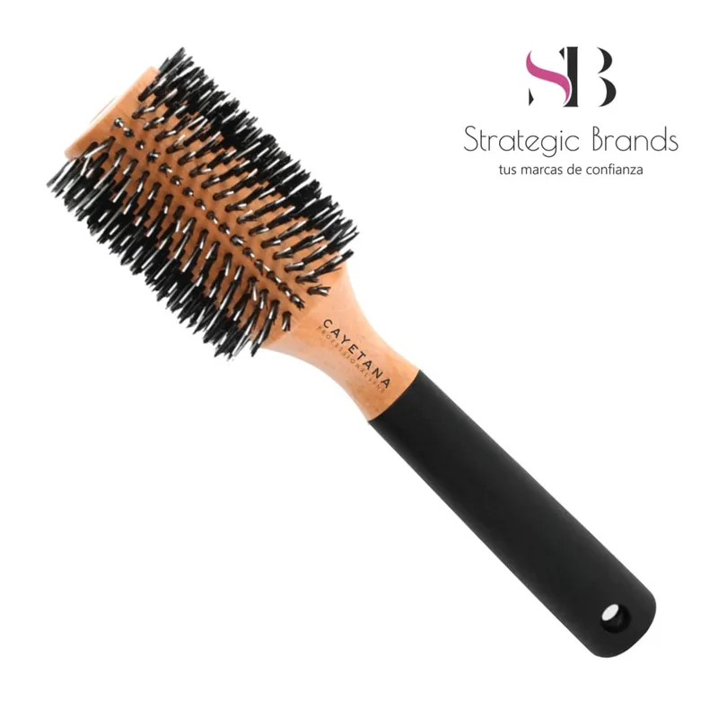 CAYETANA - Peine Cepillo de Cabello tipo Penacho de Madera Profesional N4
