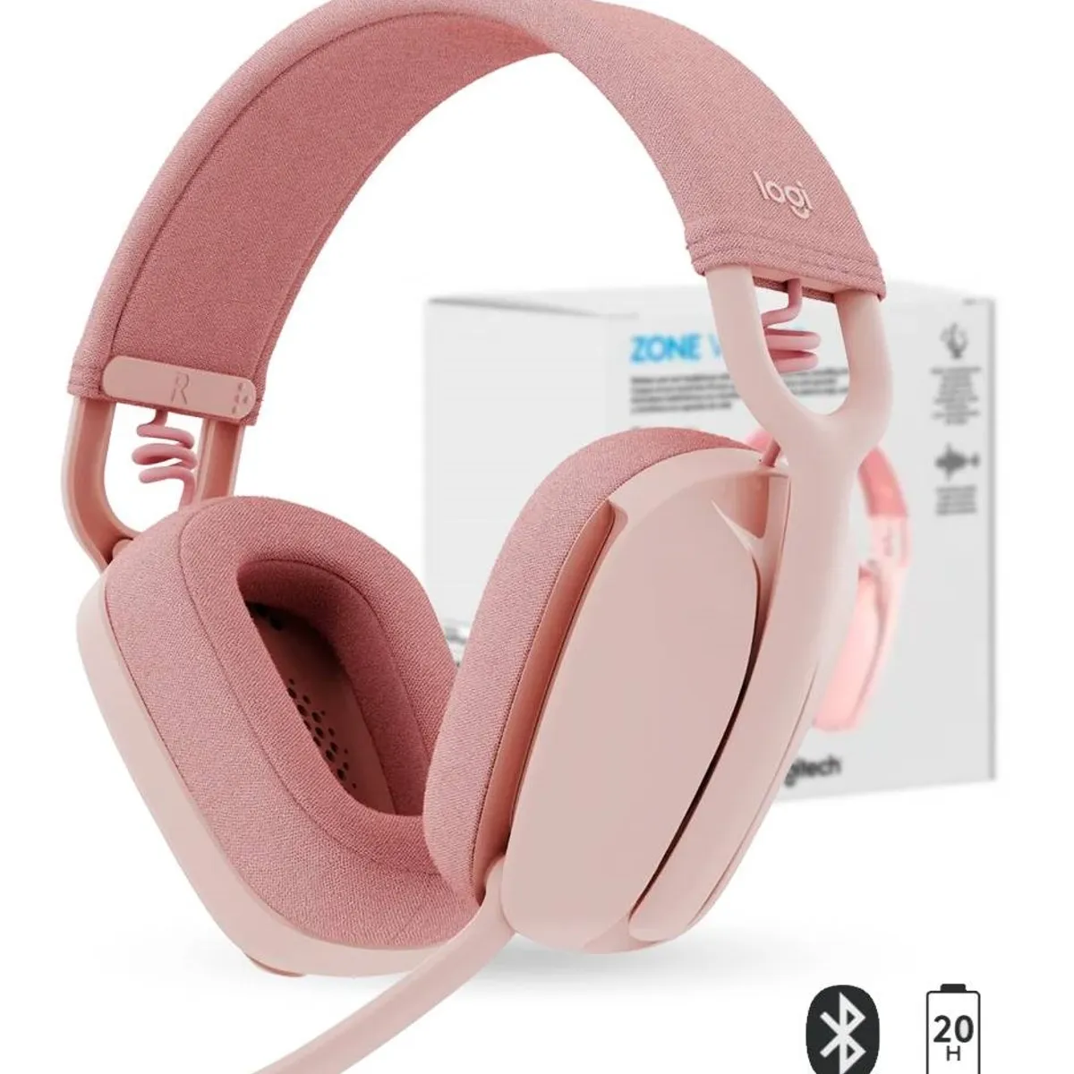 LOGITECH - AUDIFONO C/MICROF. LOGITECH ZONE VIBE 100 BLUETOOTH ROSE