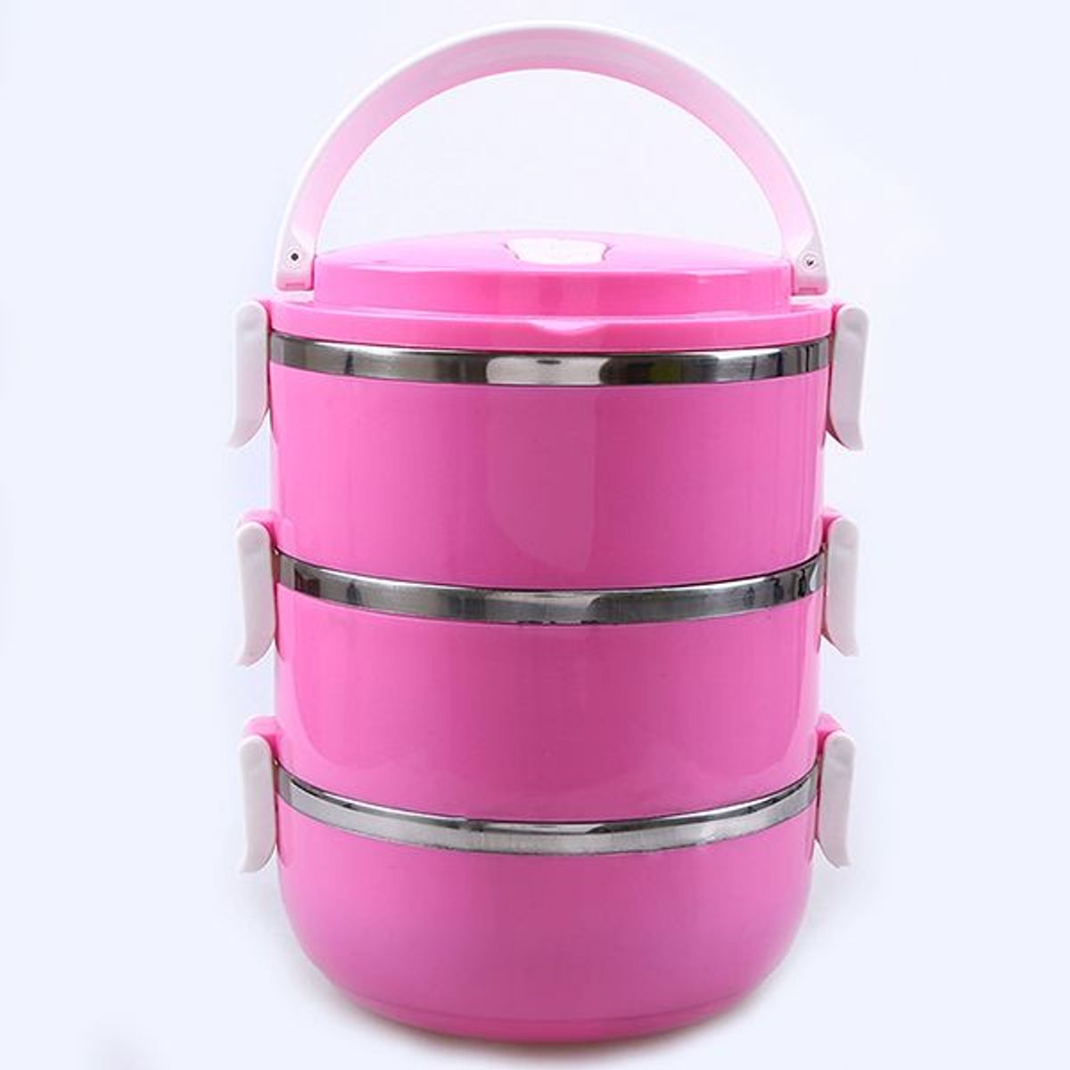 GENERICO - Lonchera 3 Niveles Taper Termica Color rosado