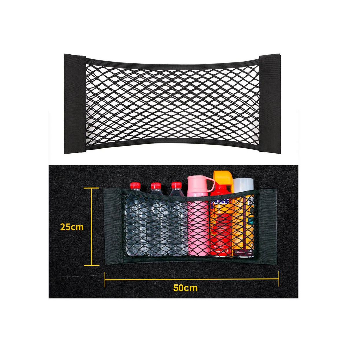 OEM - Malla Organizadora para Maletera del Auto 25 x 50 cm