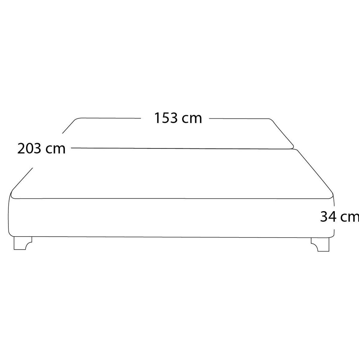 BARAKA HOME - Base De Cama Luton Queen Americano 153 x 203 2 Piezas - Chocolate Claro