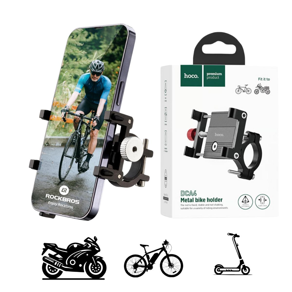 HOCO - Holder Soporte Universal 360° para Celular Moto o Bicicleta Hoco DCA4