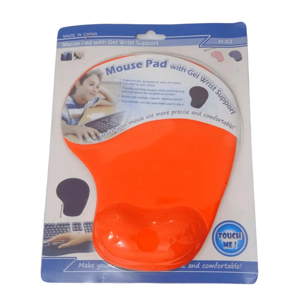 GENERICO - Pad Mouse Con Almohadilla Muñequera De Gel Naranja