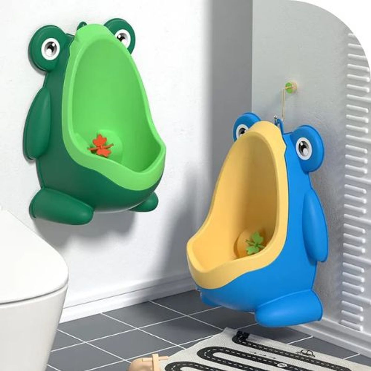 GENERICO - URINARIO EN FORMA DE SAPITO AZUL