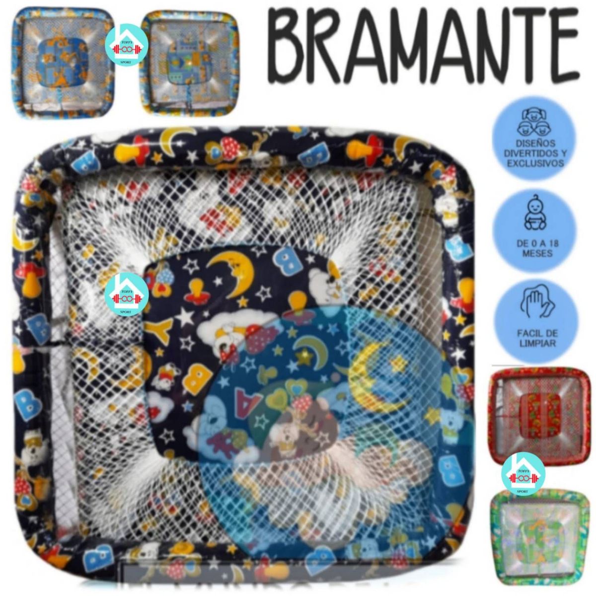 GENERICO - Corral de tela BRAMANTE para NIÑO